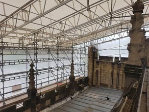 Attridge Scaffolding - Temporary Roofs and Disaster Recovery Scaffolding - Temporary Roof Sheffield Cathedral