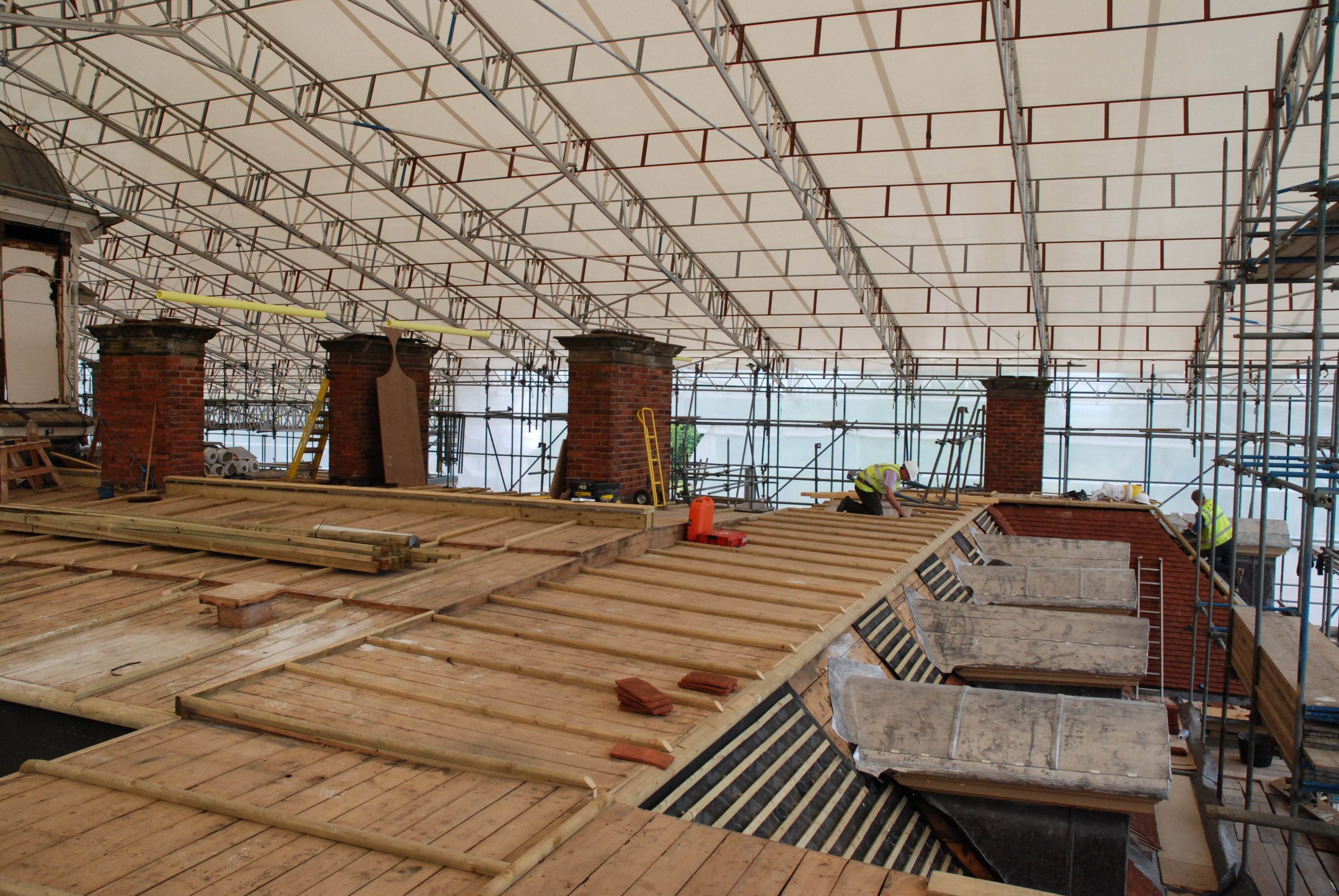 Scaffolding for Temporary Roofs and Disaster Recovery